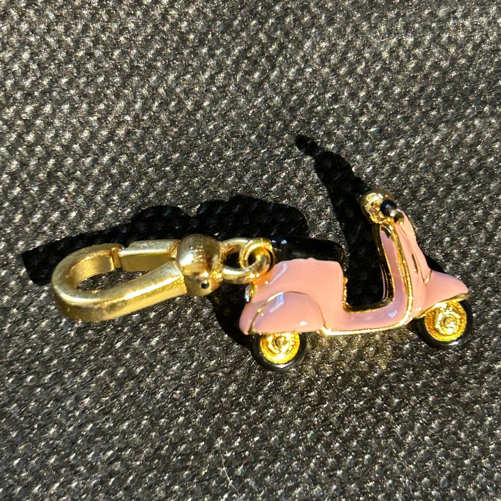 My Flat in London Rare Pink and gold tone scooter charm. NWOT - Picture 3 of 4